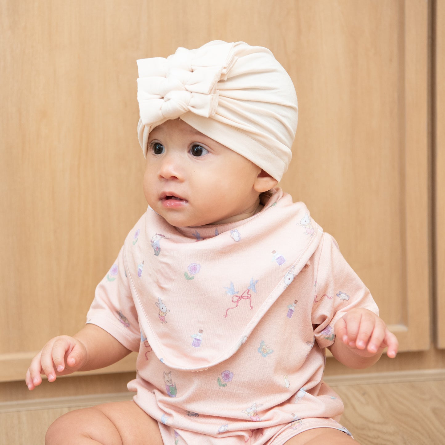 Triple Bow Turban - Sand